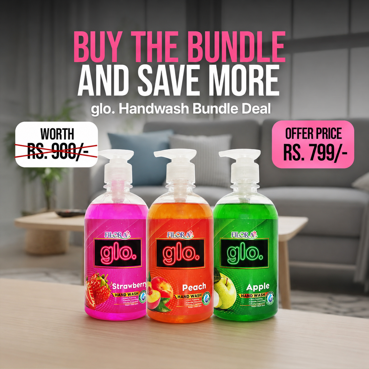 Pack of 3 - Hand Wash 500ml e Bundle